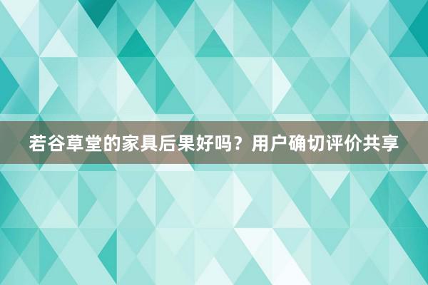 若谷草堂的家具后果好吗？用户确切评价共享